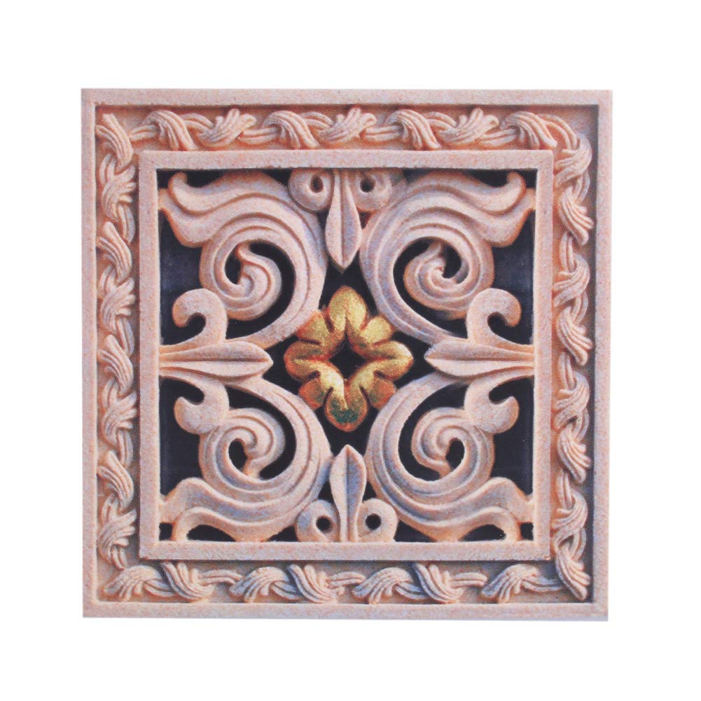FTVOGUE 10Pcs Self Adhesive Tile Stickers PVC Wall Stickers 3D Decor Stickers 4.7 * 4.7"