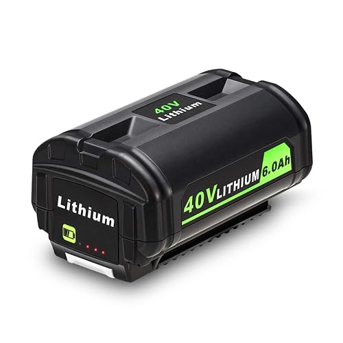 40V 6.0Ah Replacement Battery For Ryobi – Compatible With OP4050A, OP4060A, Lawn Mowers, Trimmers & More