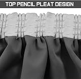 Aspire Homeware Grey Blackout Curtains Pencil Pleat 46x54 Inches 2 Panels view 4