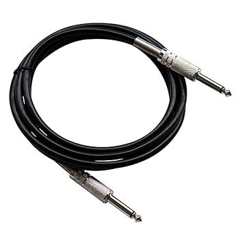 Cable audio 2 x Jack 6.35 mm macho para guitarra micrófono Mezclas Amplificador 3 metros