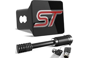 TOEASYTY ST Logo Hitch Cover for 2 Inch Receivers(with 5/8-Inch Pin Diameter Trailer Hitch Lock)