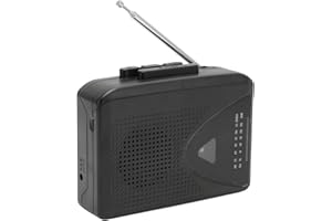 Portable Pocket Radio Cassette Player with External Speaker, Cassette Players/Recorders, Vintage Cassette AM FM Radio.
