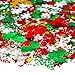 Resinta 150g/7500 Pieces Christmas Table Confetti Christmas Design Confetti Pentagram, Elk, Snowflake, Santa, Pine, Sequin, Merry Christmas Alphabet Confetti Bright Christmas Party Decoration