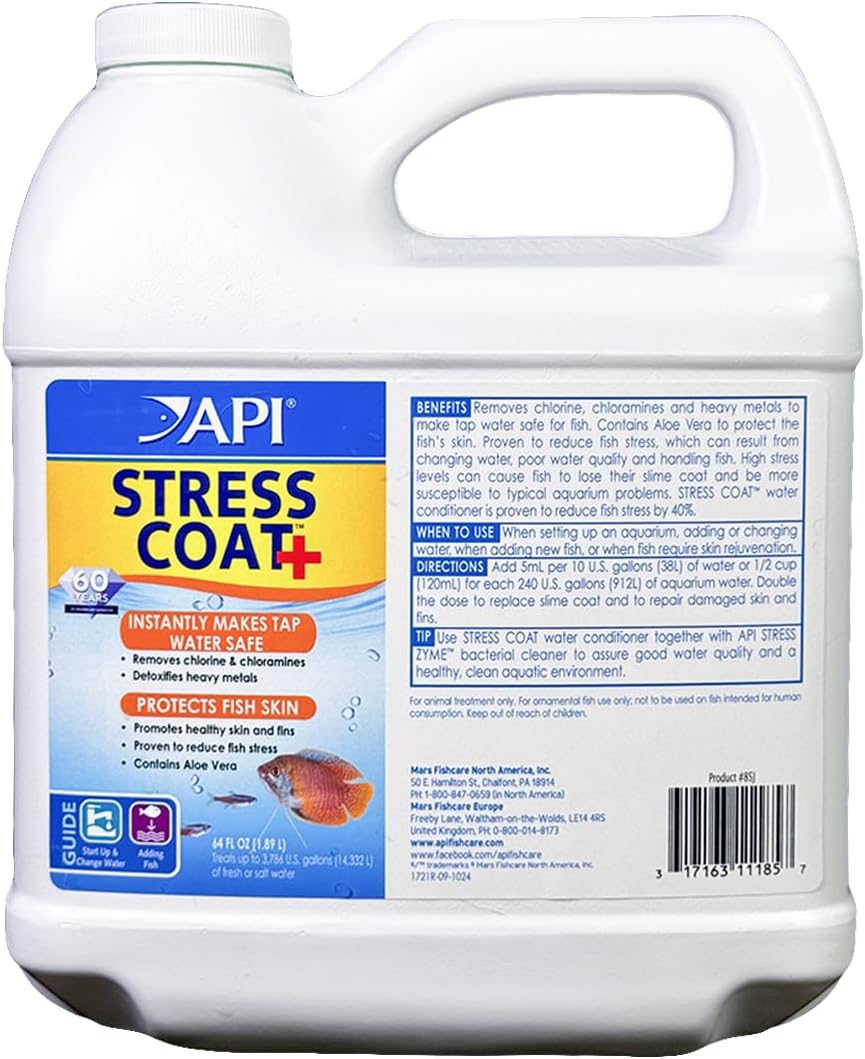 API Stress Coat Aquarium Water Conditioner 1.9 Liter Bottle
