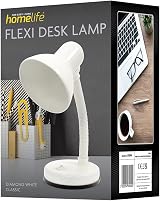 Homelife Classic 35W Flexi Desk Lamp Diamond White L958WH UK Plug view 4