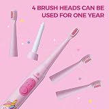 Vekkia Sonic Rechargeable Kids Toothbrush 3 Modes IPX7 Pink view 8