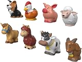 Fisher-Price Little People Farm Animal Friends 8-Piece Toddler Figure Set Ages view 3