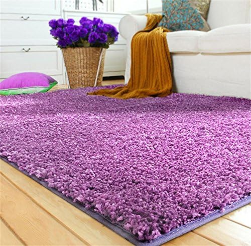 ALUS-(140cm200cm)Japanese and Korean style living room bedroom sofa table Shaggy monochrome thick carpet