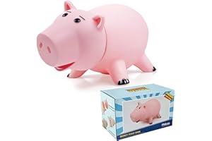 PHOCAS Hairphocas Cute Pink Pig Money Box Plastic Piggy Bank for Kid's Xmas Christmas Birthday Gift with Box