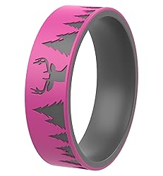 ThunderFit Silicone Wedding Ring Unisex, Laser