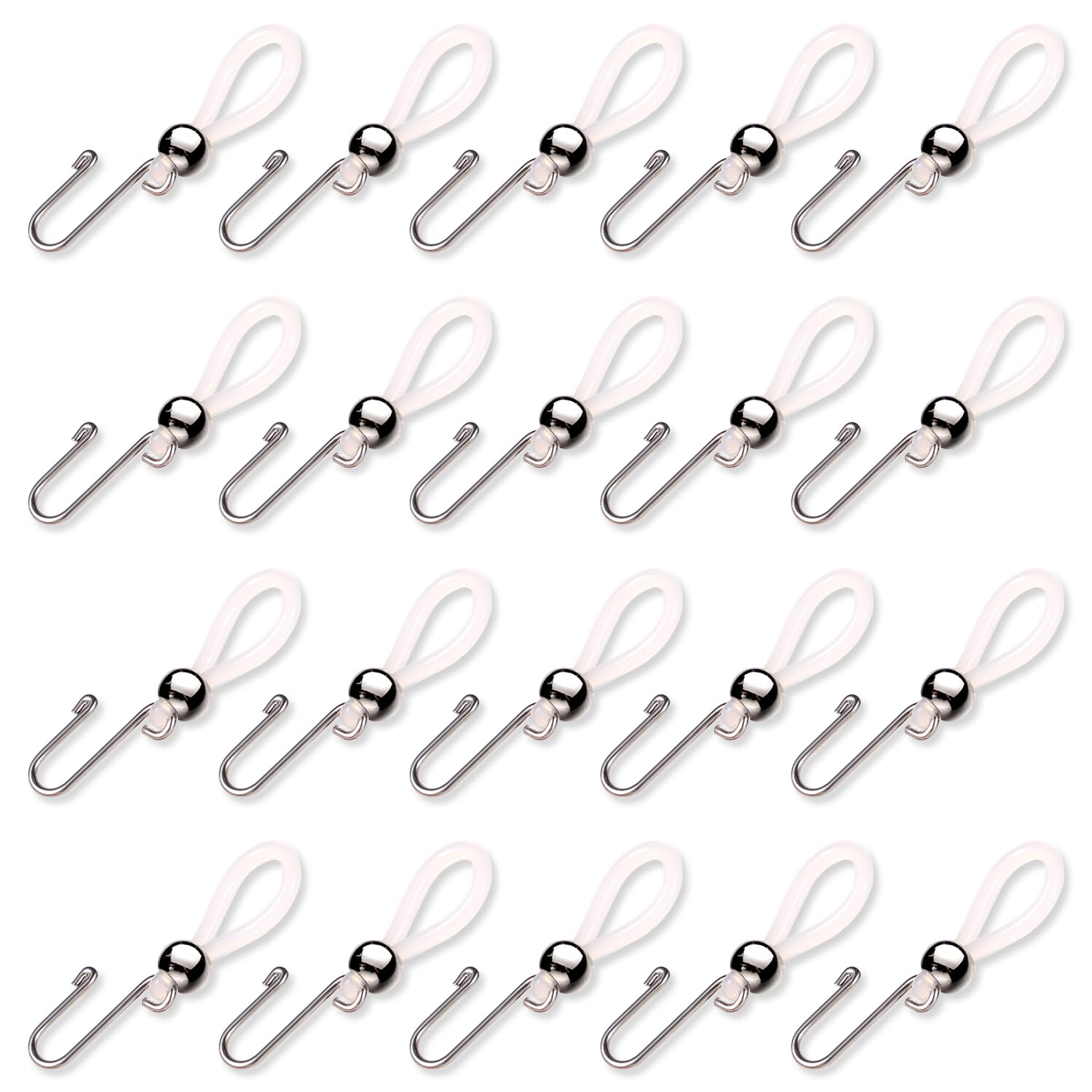 20pcs Zipper Holder Upper for Jeans, Zipper Hooks Clips Lock Keep Zipper Up on Pants Button Hook and Zipper Pull Easy Zipper Fix for Pants, Jeans, Dress, Skirts