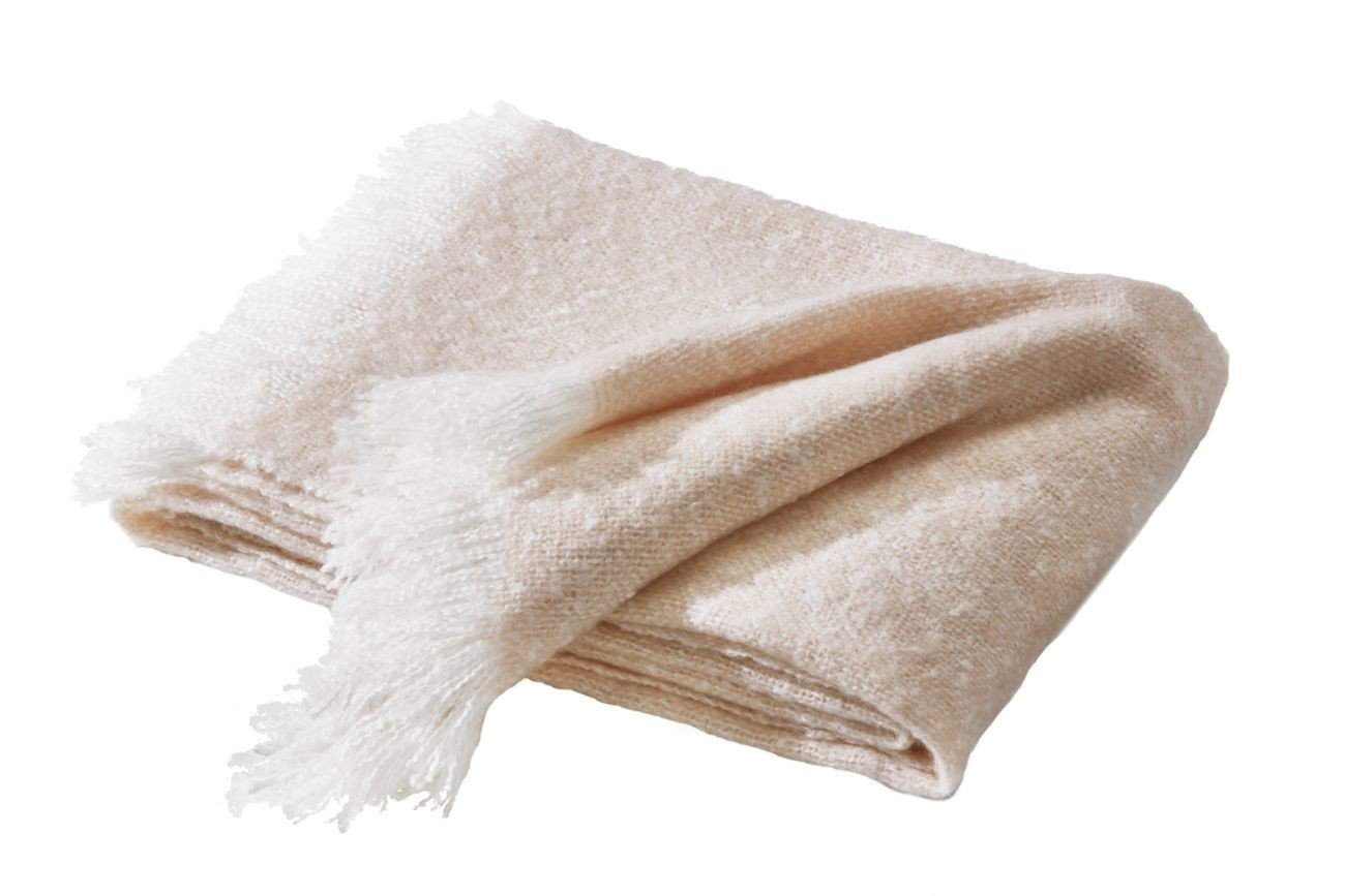 Biederlack Throw, Acrylic, Rose Blush Lotus, 130 x 180 cm