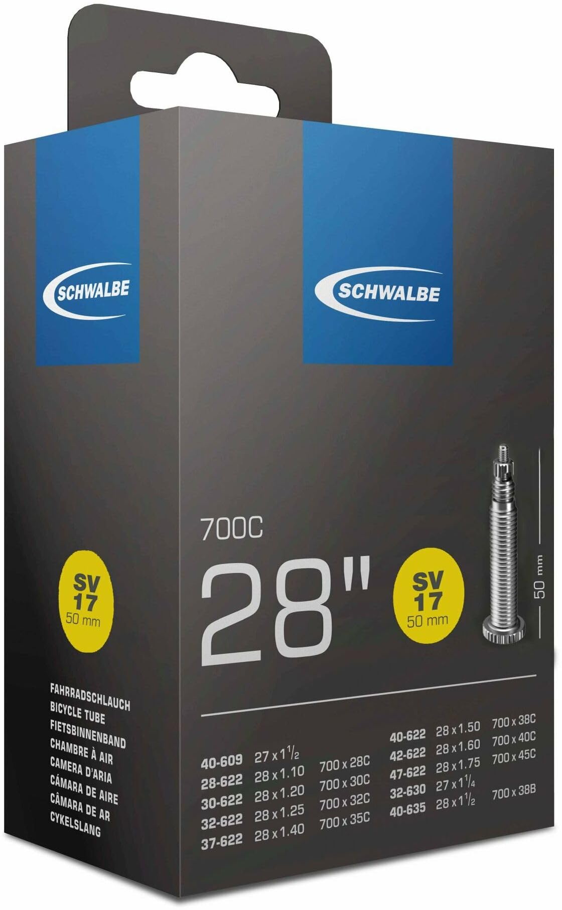 Schwalbe SV17 Inner Tube Hose/50 mm 10400093