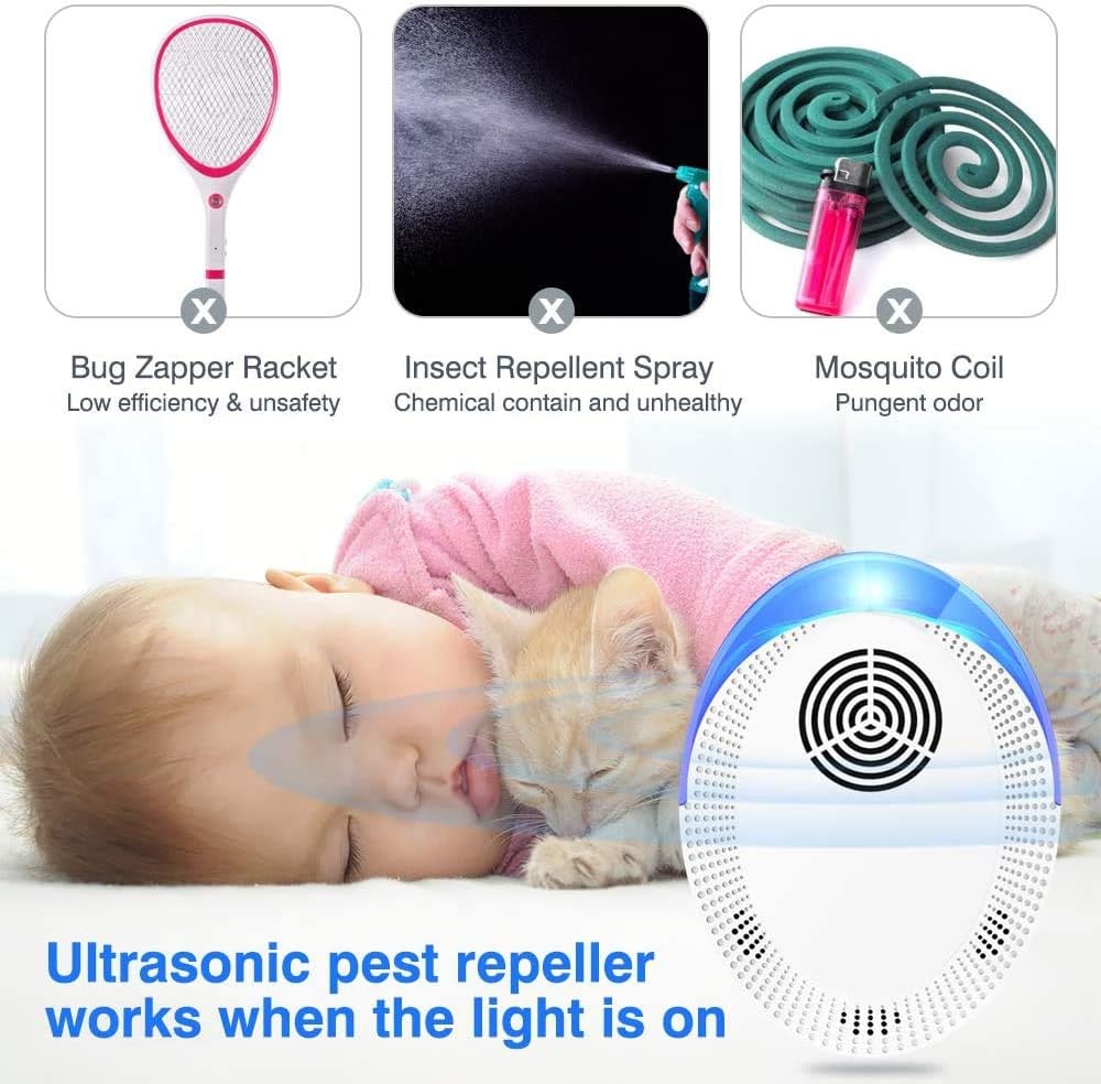 TOMPOL Ultrasonic Pest Repeller 6 Pack, Ultrasonic Pest Repellent, Indoor Pest Control Electronic Plug in, Insect Repellent for Home, Office, Kitchen, Warehouse, Hotel : Garden & Outdoor