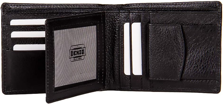 Genuine Leather Wallet for Men (DZ02, Black)