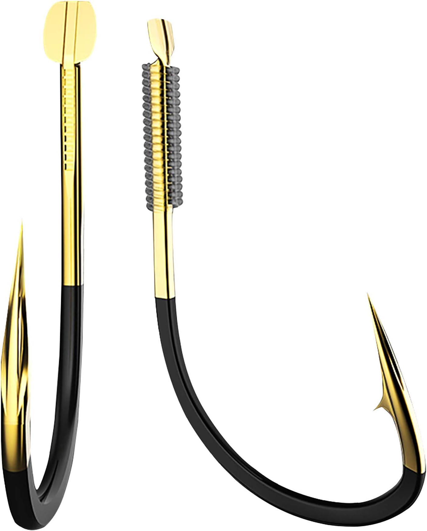 WAKILO Tungsten Steel is Hardened and Thickened New Violent Black Pit Barbed Fishing Hooks Suit Suitable for sea Water and Fresh Water 9#10#11#12#13# for Each Model 10 pcs