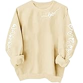 SCRRMZO Valentine's Day Sweatshirt for Women Cute Love Heart Graphic Valentine Shirts Ovsersize Valentines Pullover Tops