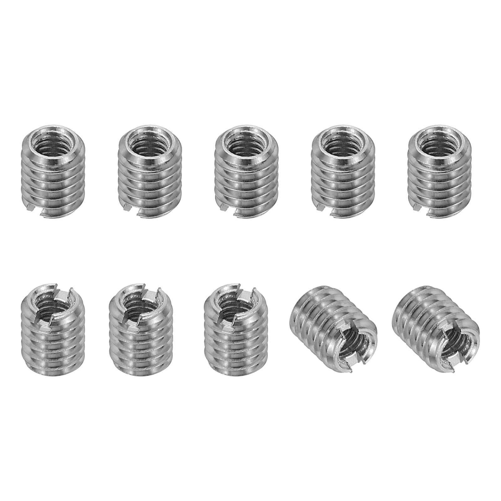PATIKIL 316 Stainless Steel Thread Adapters Sleeve Reducing Nut, 10 Pcs M4 x 0.7 Male to M2.5 x 0.45 Female Repairing Insert Nut Screw Reducer Conversion Fastener 5mm