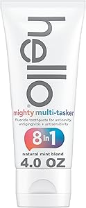 Hello Mighty Multitasker Fluoride Toothpaste, 8-in-1 Toothpaste with Minty Flavor, Anticavity, Antigingivitis, Antisensitivit