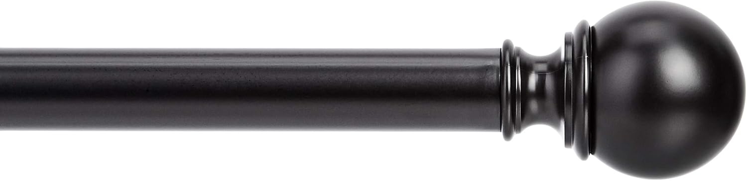 Doppelte Gardinenstange 91,4-183,9cm - Verstellbar In Matt Schwarz