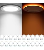 Meconard 6 Inch LED Recessed Ceiling Lights 6 Pack - 5CCT Selectable, With Night Light, Ultra-Thin, Dimmable