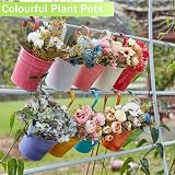 GIOVARA Hanging Plant Pot Set Metal Flower Pots with Detachable Hook 17x10cm view 5