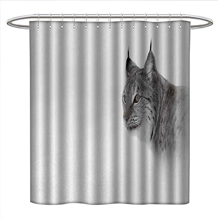 Amazon Com Hunting Shower Curtains Sets Bathroom Lynx In The