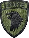 101st AIRBORNE Divisions Screaming Eagle US Army Military Uniform Sew Iron on Embroidered Applique Badge Sign Costume Paratrooper Shoulder Patch - Olive Drab/Green By Ranger Return
