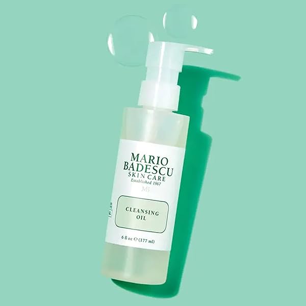 MARIO BADESCU CLEANSING OIL FOR ALL SKIN TYPES | LIGHTWEIGHT 2-IN-1 MAKEUP REMOVER & CLEANSER | FORMULATED WITH NOURISHING OILS | 6 FL OZ