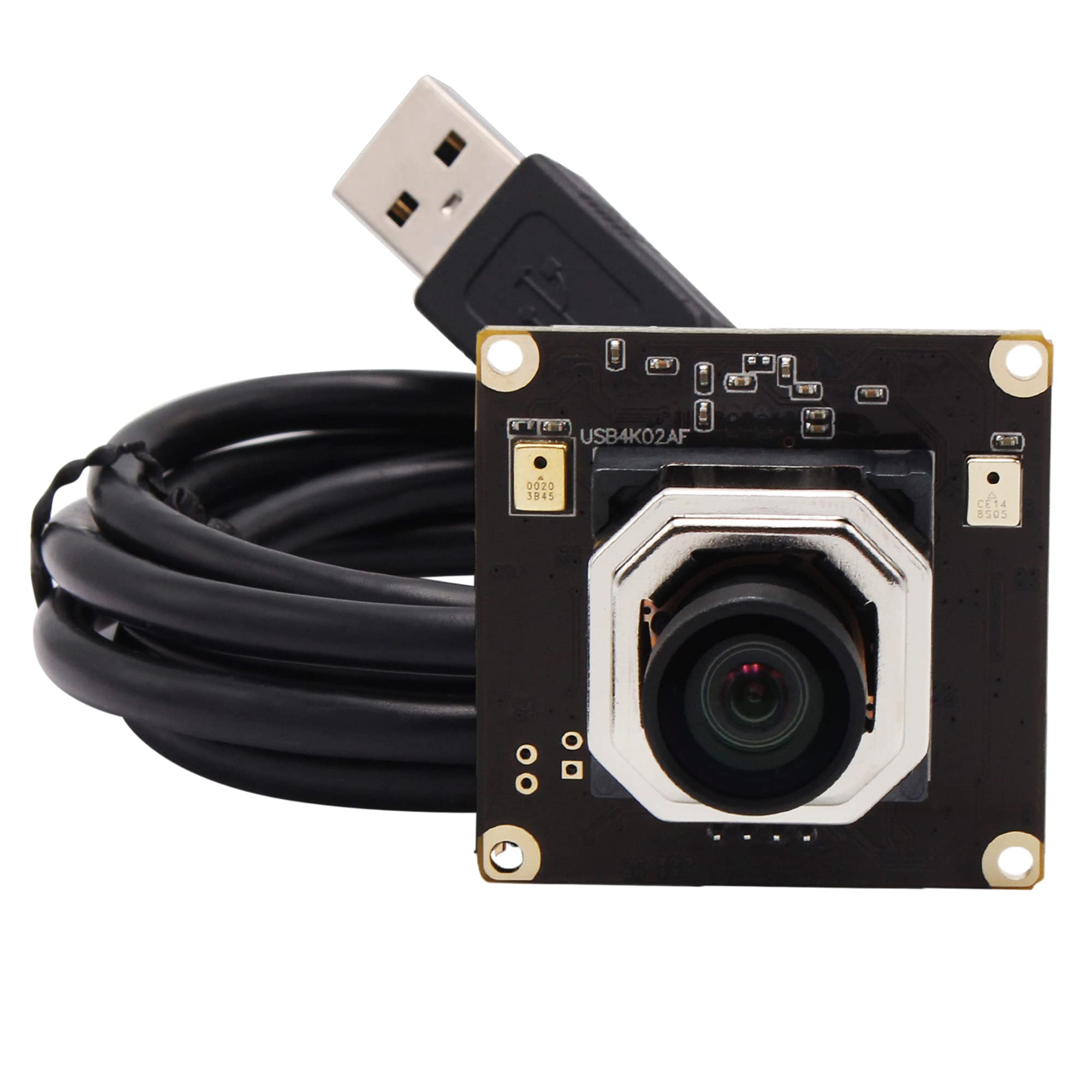 Svpro Antofocus 4K USB Camera Module with Microphone,Wide Angle USB Camera Board without Distortion,Ultra HD Industrial USB Camera wtih Sony IMX415 Sensor Windows Mac Linux Android