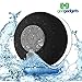 Portable Bluetooth Shower Speaker with Suction Cup - Waterproof, Built in Mic, Universal Phone & Tablet Compatibility - Black - by Gee Gadgets