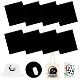 HTVSTD Black Sublimation Transfer Ink Paper 8 Sheets 12 * 10in | Black Solid,Washable,Crack/Peel Resistant,Easy to Use,Long-Lasting Vivid Color,Ideal for Shirts Tumblers &amp; DIY Crafts