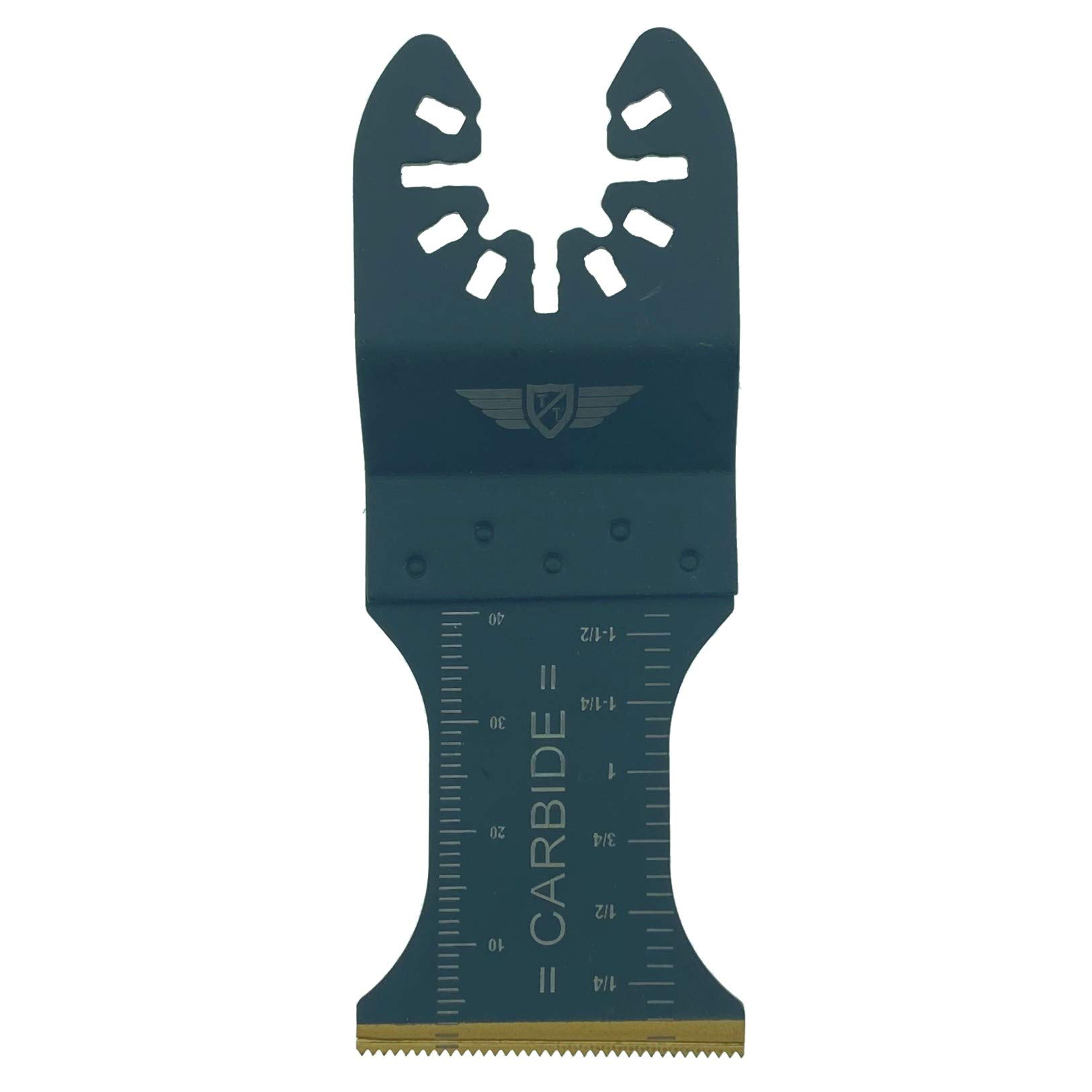 1 x TopsTools FA35ACT_1 Fast Change Tungsten Carbide Heavy Metal Blade Compatible with Dewalt Stanley Black and Decker Bosch Fein (Non-StarLock) Makita Milwaukee Hitachi Parkside Ryobi Worx Multitool