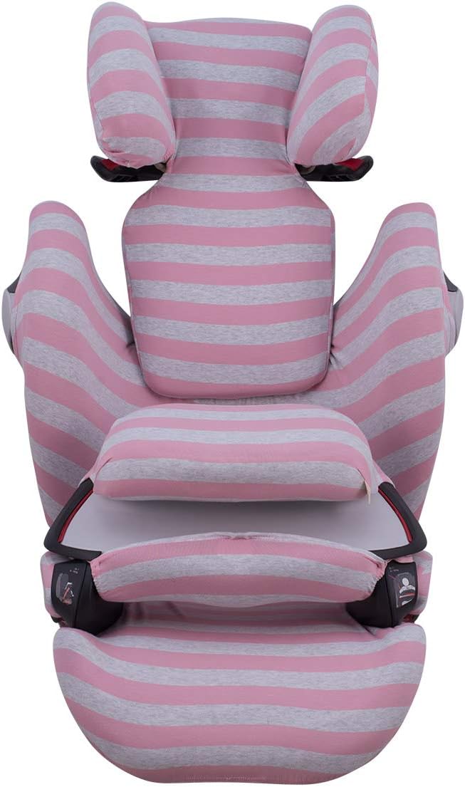 JYOKO KIDS Funda de algodón para silla de coche compatible con Cybex Pallas M - S Fix y Pallas B - Fix (Pink Island) - Image 3