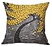 Geepro 18x18 inches Oil Painting Linen Pillow Case Covers Square Decorative Cushion Covers Set of 4