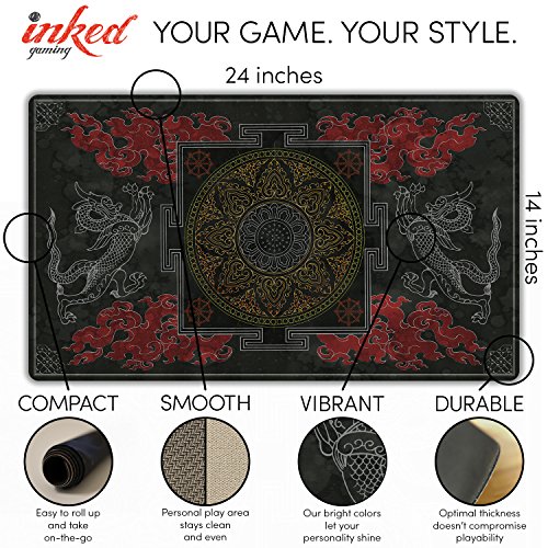 Prophecy Cinder Playmat by Inked Gaming / Perfect for MTG, Pokemon, and