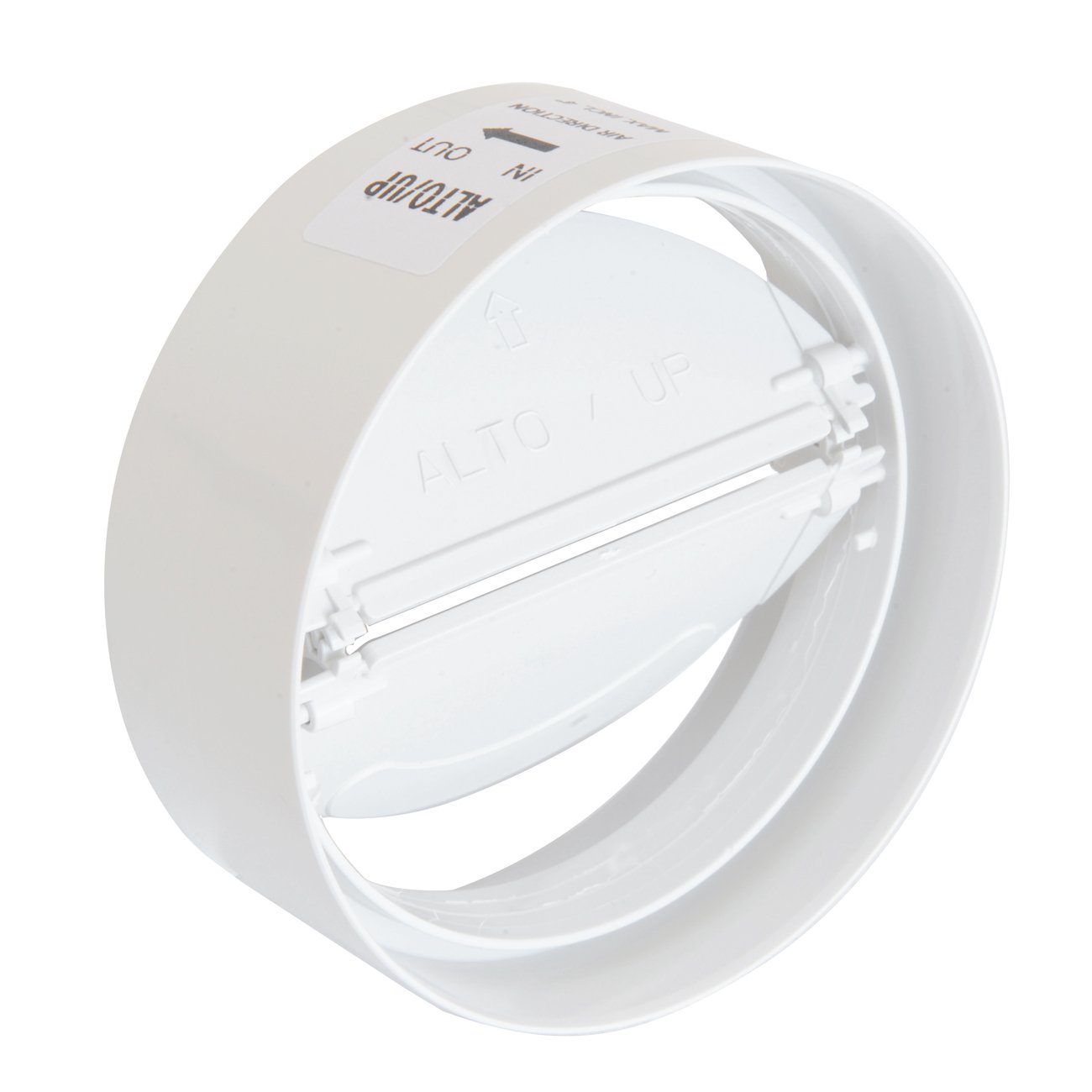 La Ventilazione CVL100B ABS Coupling with Anti-Return Butterfly Valve, Diameter 100 mm