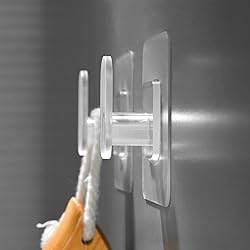 DELITON Clear Cute Storage Hooks, 10 Pack, Adhesion