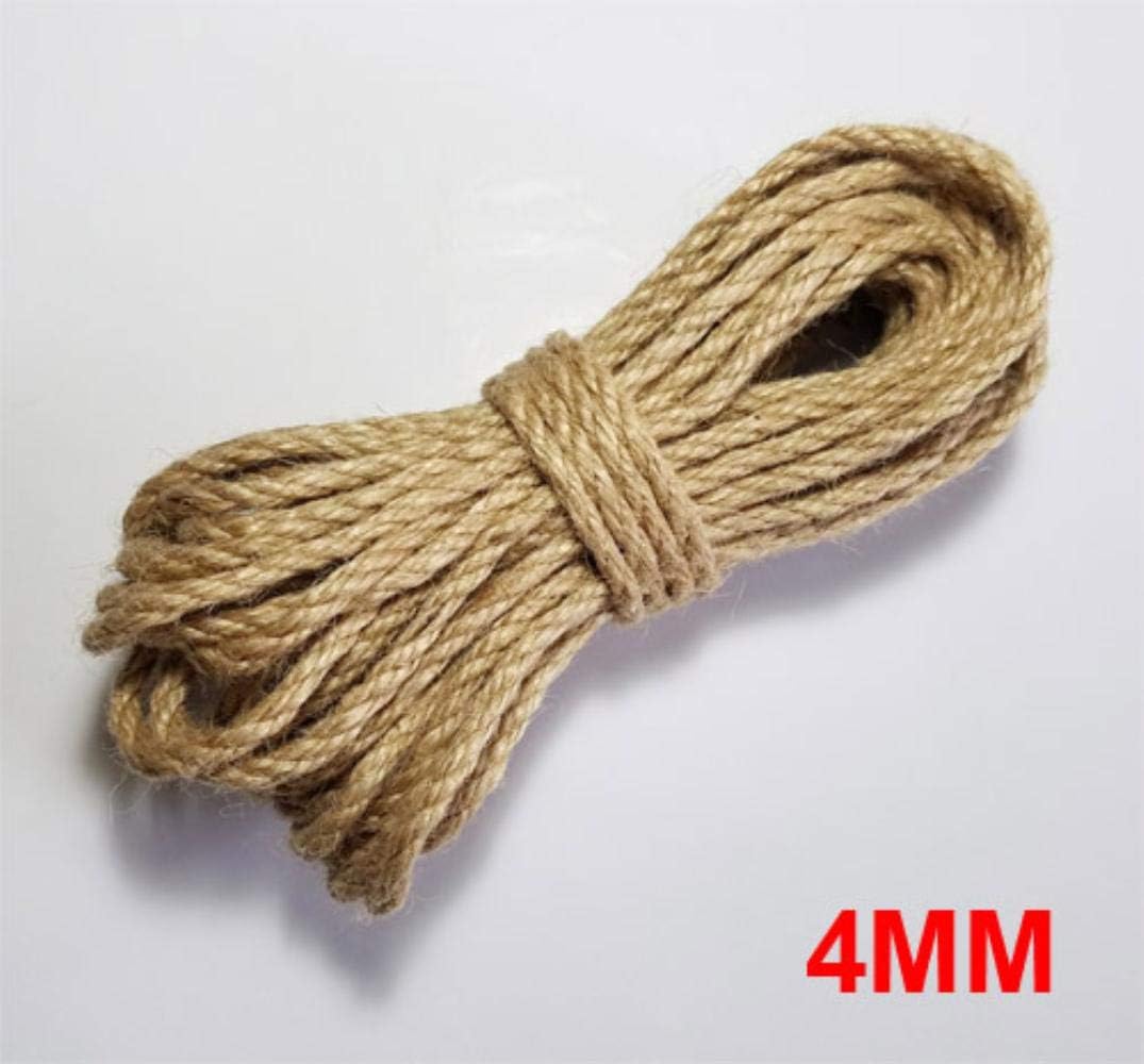 LAIY 1Mm 5Mm Jute Rope Twine Macrame Cords Decoration Handmade DIY,4Mm
