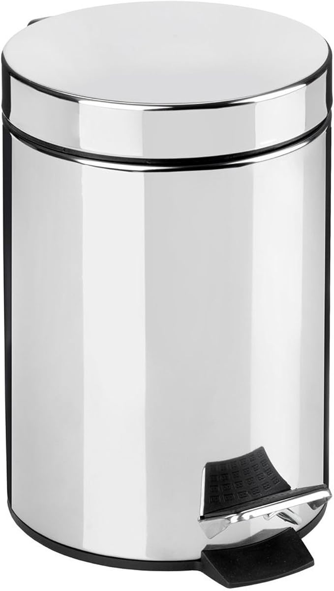 3L Litre Small Pedal Bin Soft Close Lid Rubbish Hygienic Stainless