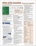 Microsoft Office 2016 Essentials Quick Reference Guide - Windows Version (Cheat Sheet of Instructions, Tips & Shortcuts - Laminated Card) by 