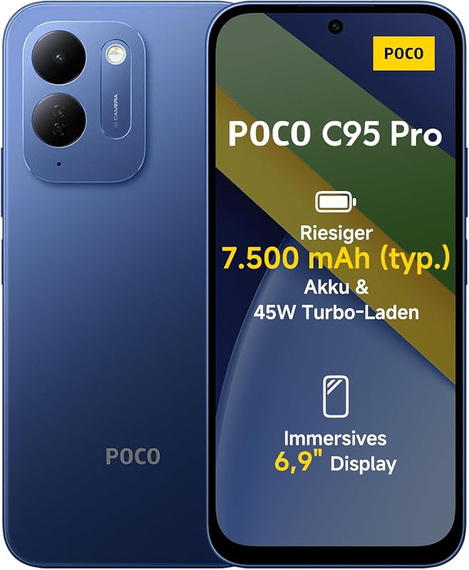 Poco C95 Pro, Smartphone 8+256 GB, Blau, 7500mAh, 45W Schnellladen — Foto 1 von 8