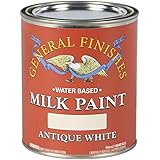 General Finishes Water Based Milk Paint, 1 Quart, Antique White