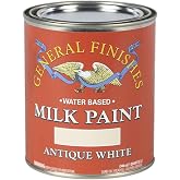 General Finishes Water Based Milk Paint, 1 Quart, Antique White