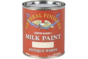 General Finishes Water Based Milk Paint, 1 Pint, Antique White