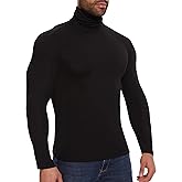MISS MOLY Men's Turtle Neck Shirts Long Sleeve Tees Slim Fit Tshirt Turtleneck Undershirt Lightweight Pullover Top
