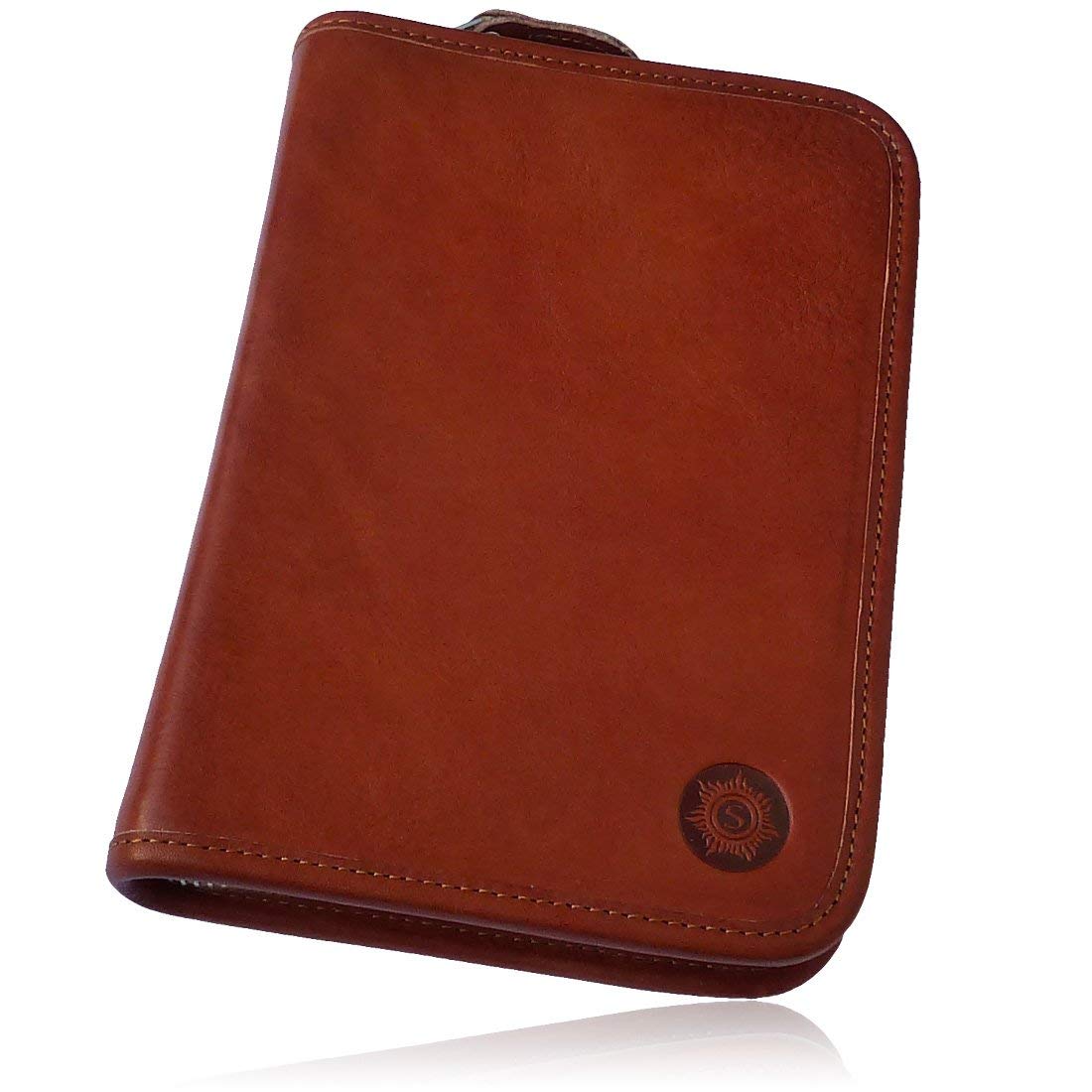 Sonnenleder "Nils" High Quality Leather Multipurpose Case, Color: Natural, Genuine Leather * Made in Germany
