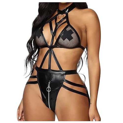Lingerie for Women Sexy Naughty, Women's Loungewear Set Women's Lingerie  Naughty Toyes Couples Ladies Interesting Temptation Skinny Hollow Patent  Leather Bodysuit Set Fun Cutout (XXL, Black) in Saudi Arabia | Whizz 1044962