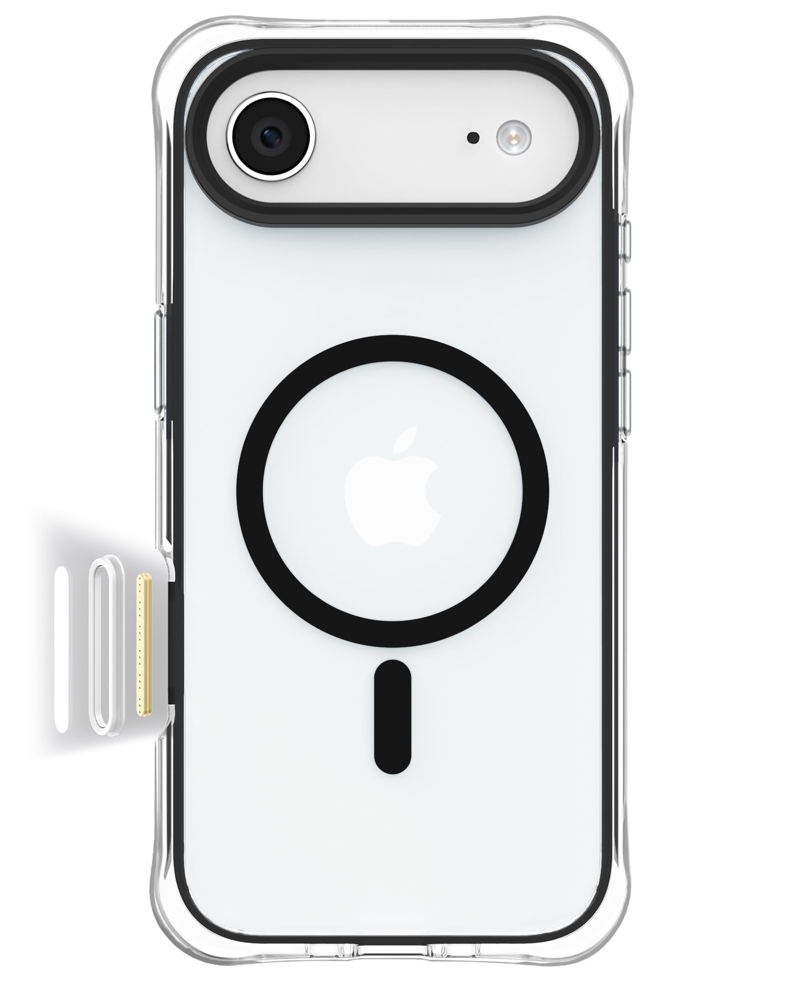 ORNARTO Air Case for iPhone Air Clear | Military-Grade Drop Protection | Camera Control Button | Compatible with MagSafe | Built-in Air Phone Cover - Black