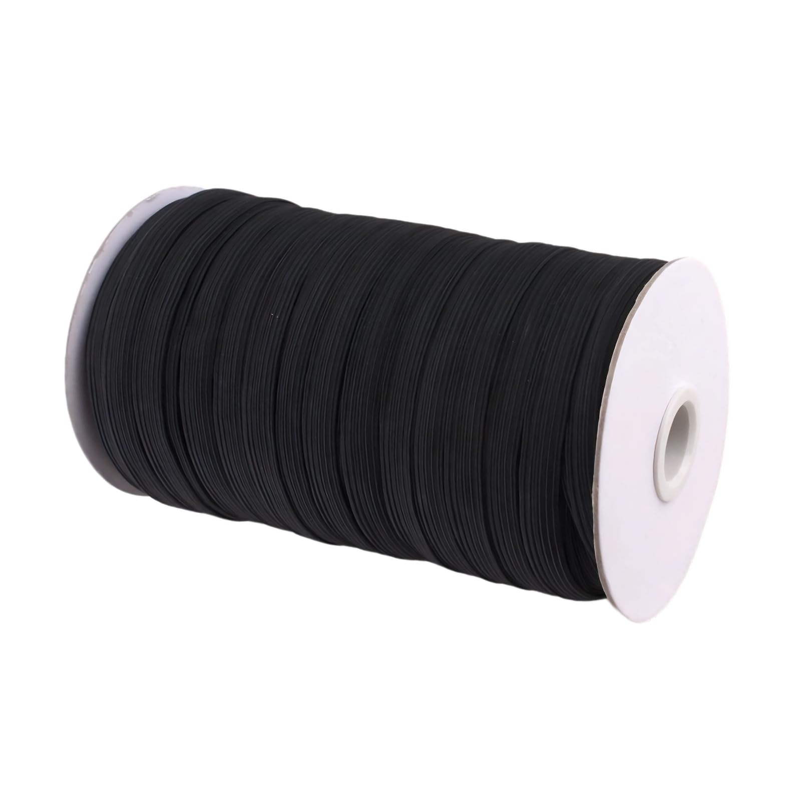 1 Roll Black Elastic Corded,90M Elastic,6MM Thin Elastic,Flat Cord,Elastic String Bungee Cord,Round Stretchy Cord for Sewing,Knitting,DIY